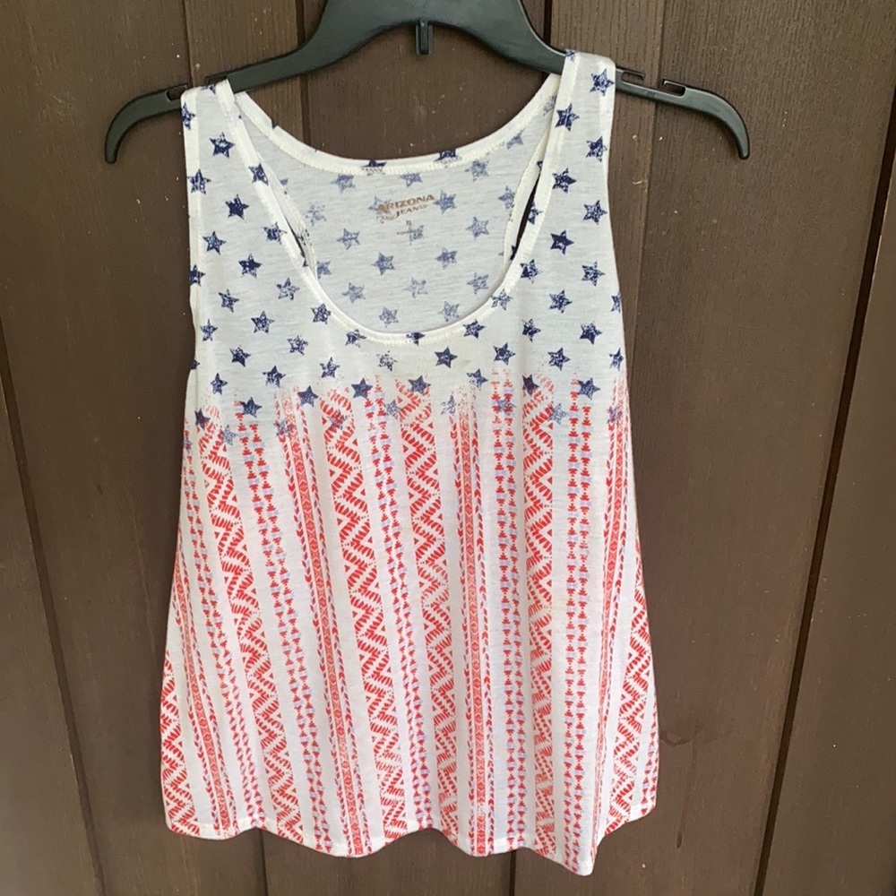 Arizona Tank Top, size XL, red, white and blue design